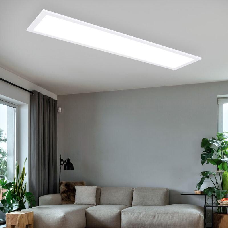 Image of Pannello da costruzione pannello da soffitto plafoniera lampada da soffitto lampada da soggiorno in alluminio bianco, acrilico opalino, 1x led 18