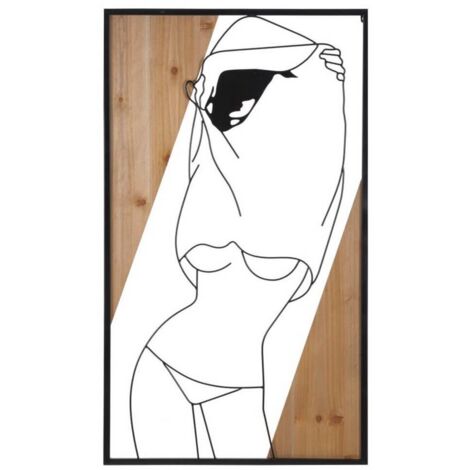 PANNELLO DA MURO STRIP -B- FERRO E WOOD CM 50X2X90