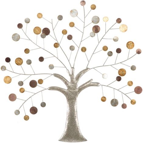 Pannello da Muro Tree 88x2,5x88 cm in Ferro