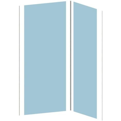 Pannello da parete per il bagno con profili inclusi L. 90 x L. 120 x H. 210 cm - Lotto di 2