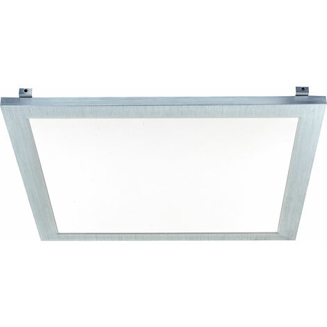 Pannello da soffitto plafoniera plafoniera pannello da incasso lampada da ufficio, telaio piatto quadrato opale, 1x LED 18W 1100Lm bianco caldo, LxLxA 29,9x29,9x5cm
