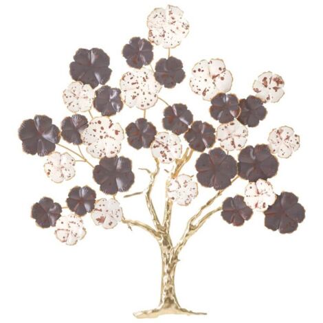 Pannello decorativo albero fiorito in ferro per decorazioni ambienti
