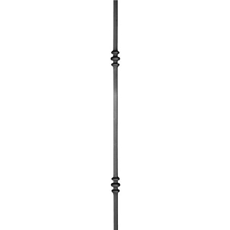 DECO FER FORGE 2 decori tripla borchia - Ø12mm e altezza 1000mm - Ferro battuto