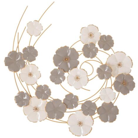 Pannello decorativo vortice di fiori in ferro per decorazioni ambienti