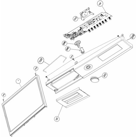 Pannello di controllo codice di riferimento 208 - Lavatrice - BEKO - 4367188