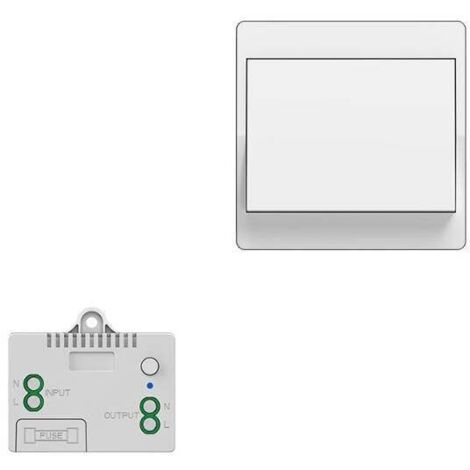 Pannello di controllo dell'interruttore a parete wireless con telecomando, non richiede batterie, telecomando della luce wireless, impermeabile