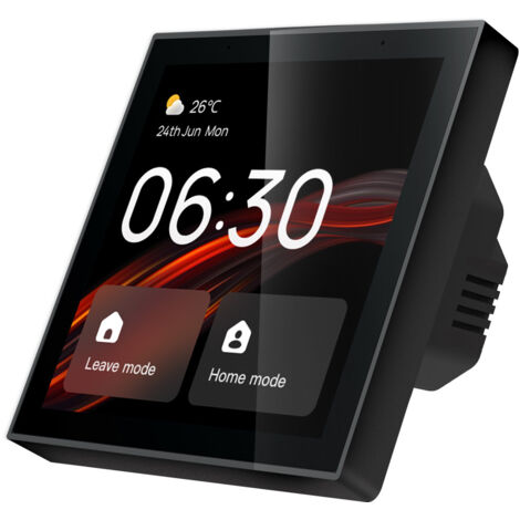Pannello di Controllo Smart Home, Alexa Incorporato, Touchscreen 4", Automatizione per Prodotti Tuya Smart Life, Hub Zigbee 3.0 Incorporato e Gateway BLE SIG Mesh, 86X86mm, da Incasso Scatola 502