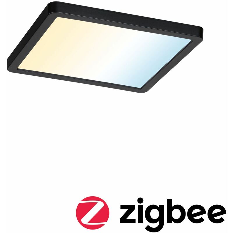 Image of Pannello di installazione a led varifit areo smart home zigbee ip44 angolo 175x175mm sintonizzabile nero dimmerabile
