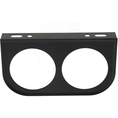 Pannello di montaggio universale a 2 fori (52 mm / 2-1/16") - per indicatori e strumenti per auto, metallo nero