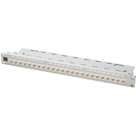 Pannello di permutazione Fanton 24 Porte UTP Cat 6 1U Grigio 23652