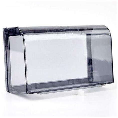 Pannello di protezione in plastica per prese esterne monoblocco per cucina e bagno, scatola paraspruzzi, nero - 20 x 21 x 175 mm