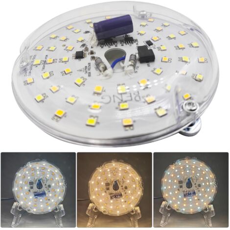 Pannello di ricambio per ventilatore da soffitto da 15 W 230 V, kit di illuminazione a LED, confezione da 3 3000 K 4000 K 6000 K