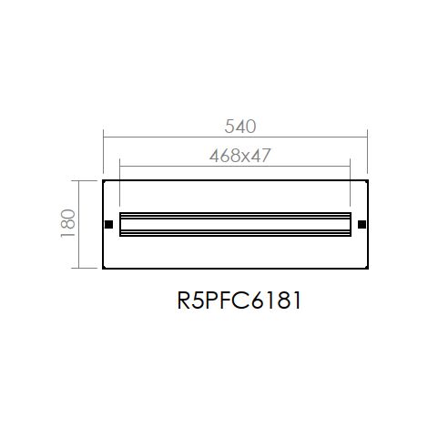 Pannello distribuzione 600x180 DIN 26 moduli elettrici DKC5PFC6181