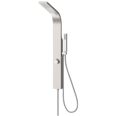 IDROBRIC Pannello Doccia Ellen in Acciaio con Spazio Deviatore e Doccetta 1 Getto