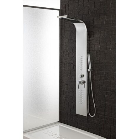 Pannello doccia in acciaio inox cromato con quattro funzioni Miami Feridras