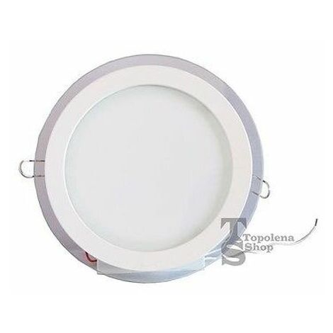 PANNELLO FARETTO LED 6 W AD INCASSO A MOLLA LUMINOSO TONDO 6W BORDO VETRO