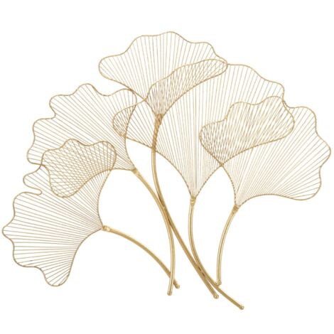 Pannello Glam Leaf 79x5x68 cm in Ferro Oro