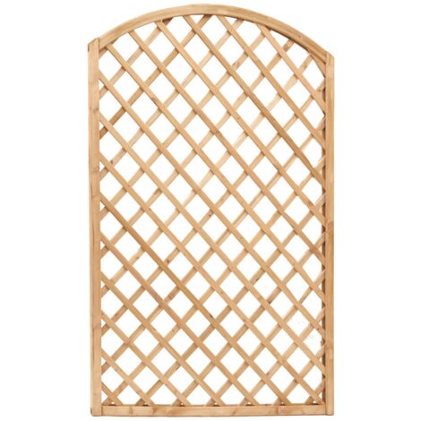 Pannello grigliato ad arco in legno di pino impregnato cm 120x180 per terrazzo giardino esterno