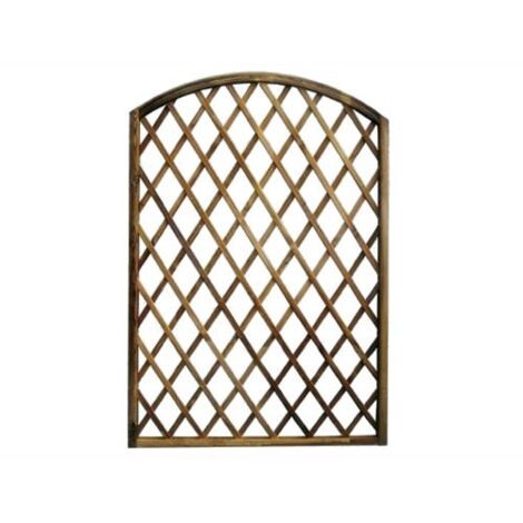 Pannello Grigliato da Giardino ad Arco in Legno di Pino Impregnato Lasa 180x180 cm