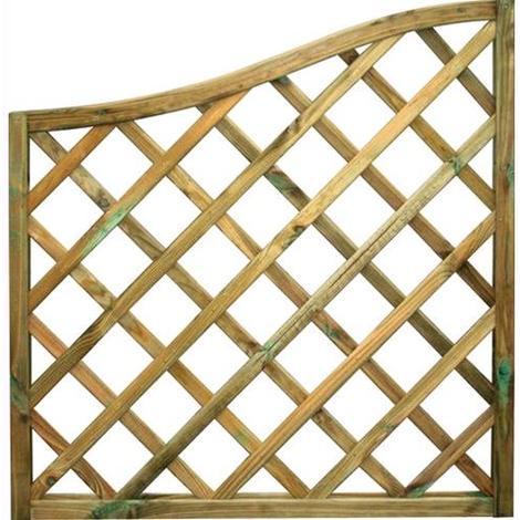 Pannello grigliato divisorio separè in legno estensibile 150xh120cm per  giardino