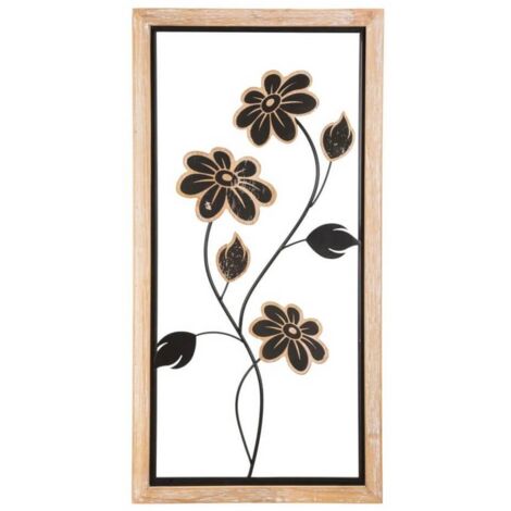 PANNELLO IN FERRO E LEGNO GIRISH -A- CM 30X2,5X60