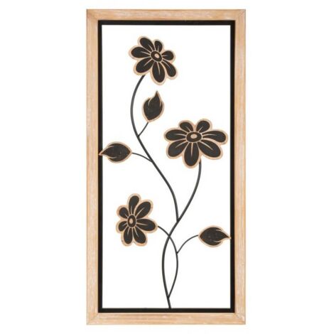 PANNELLO IN FERRO E LEGNO GIRISH -B- CM 30X2,5X60