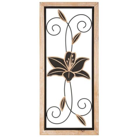 PANNELLO IN FERRO E LEGNO KOMAN -B- CM 26X2,5X60