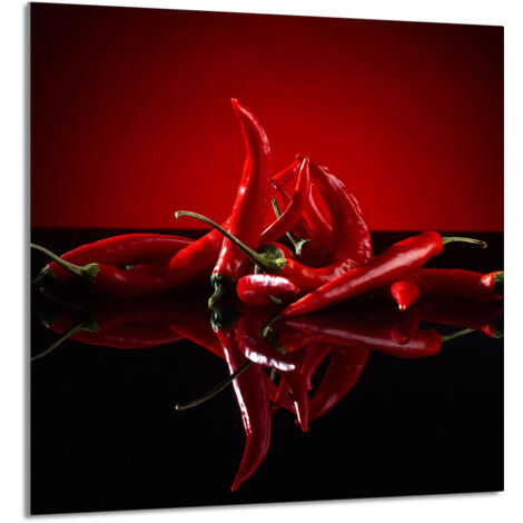 PANNELLO IN VETRO PER CUCINA 60x65 Chilli