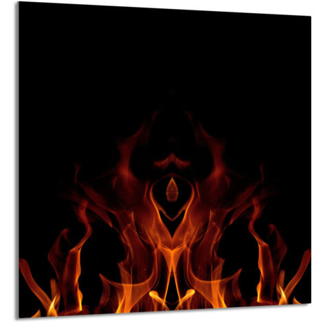 PANNELLO IN VETRO PER CUCINA 60x65 Fire