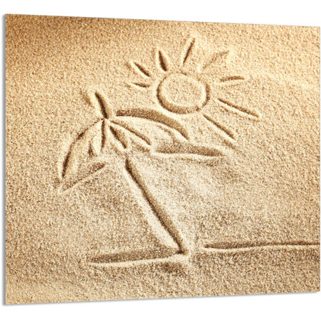 PANNELLO IN VETRO PER CUCINA 65x60 Beach