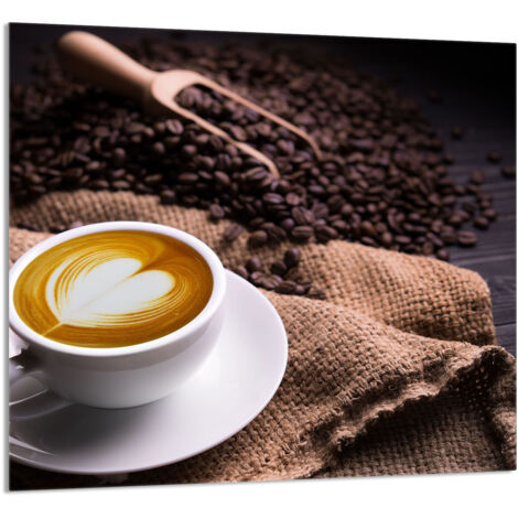 PANNELLO IN VETRO PER CUCINA 65x60 Caffè