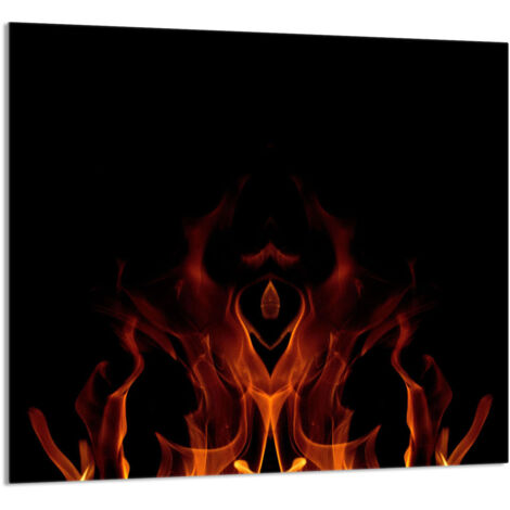 PANNELLO IN VETRO PER CUCINA 65x60 Fire