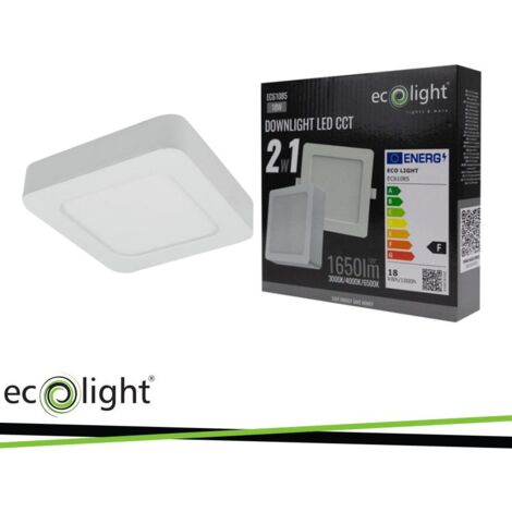 PANNELLO INCASSO 18W QUADRATO  CCT 2IN1 (INCASSO E SUPERF.)