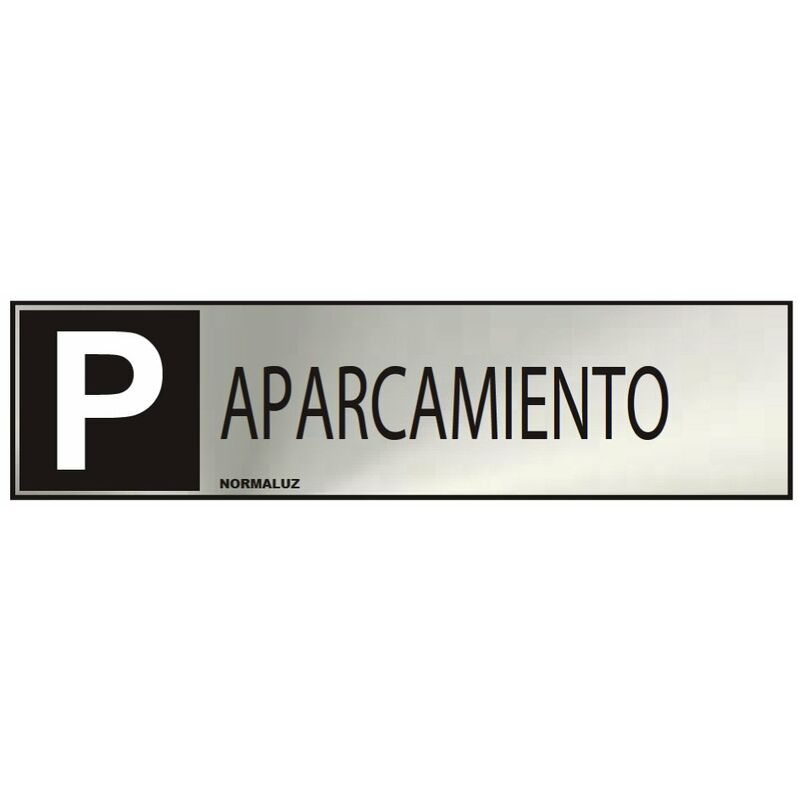 Image of Cartello informativo parcheggio (adesivo in acciaio inox 0,8mm) 5x20cm