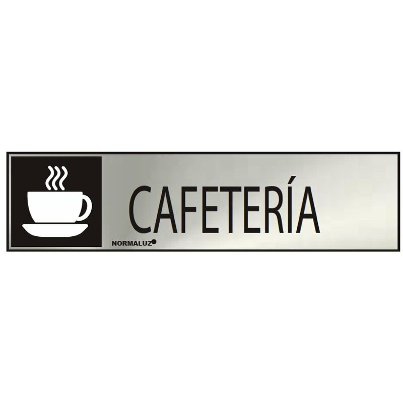 Image of Cartello informativo caffetteria (adesivo in acciaio inox 0,8 mm) 5x20cm