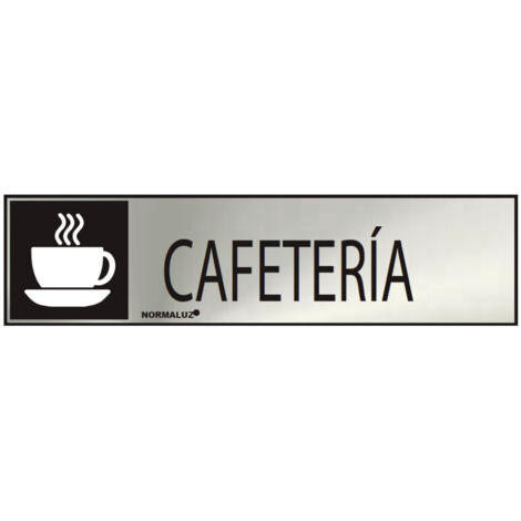 Pannello informazioni "cafeteria" (inox adhesif 0.8mm) 5x20cm