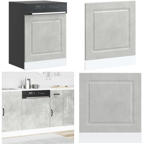 Pannello Lavastoviglie Kalmar Grigio Cemento 60x1,5x67 cm - Pannello lavastoviglie - Armadio da cucina