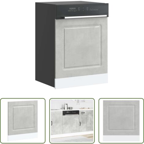 Pannello lavastoviglie -  Pannello Lavastoviglie Kalmar Grigio Cemento 60x1,5x67 cm