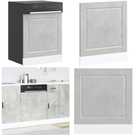 Pannello Lavastoviglie Porto Grigio Cemento 60x1,5x67 cm - Pannello - Armadio da cucina