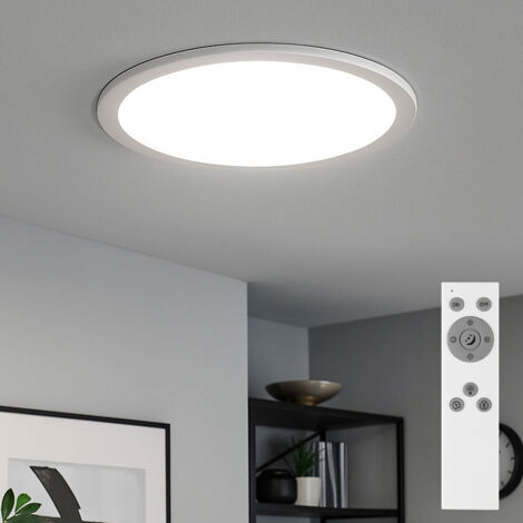 Pannello LED dimmerabile Ultrapiatto CCT Telecomando bianco 24W Ø40cm Metallo Briloner