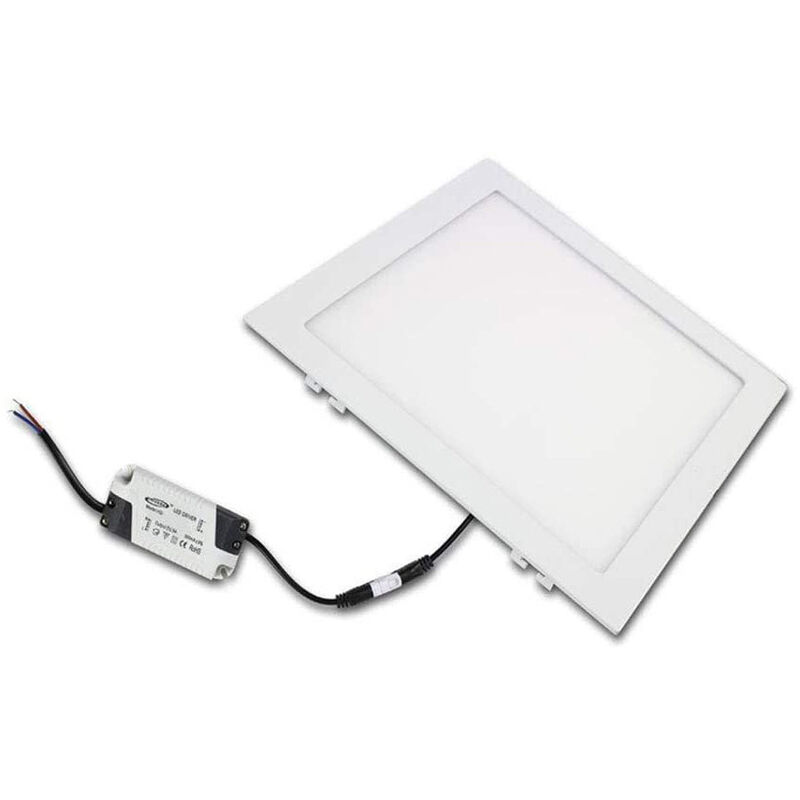 Image of Pannello led incasso quadrato slim 24 watt plafoniera luce naturale 4000k faretto illuminazione di interni driver incluso