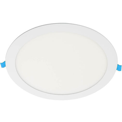 Pannello led incasso rotondo slim plafoniera 6  watt cct tre colorazione di luce fredda calda naturale selezionabile