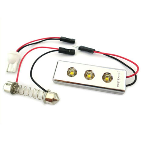 Pannello Led Per Luci Plafoniera Abitacolo Cortesia Auto 3 Smd PCB Osram Bianco 12V T10 e Siluro