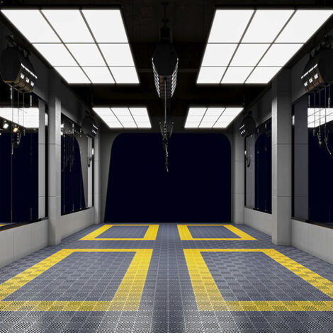 Pannello LED per officina SOGI LAM-9P - 9 pannelli - luce fredda 6500 K - 80 W - 3706x1852 mm