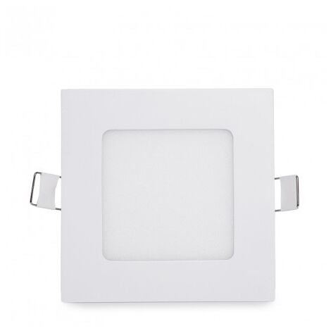 Pannello led quadrato bianco slim 6w ip20  incasso faro faretto luce  bianca fredda 6500k naturale 4500k calda 3000k Downlight  calda 3000k