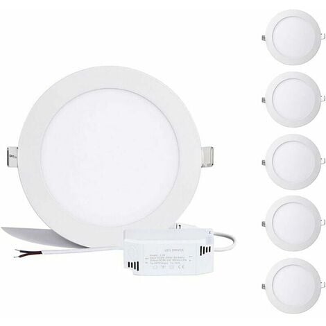 Confezione da 10 Faretti LED da Incasso, 5W Lumen Equivalenti a 50W  Incandescente, Bianco 4000K, Ultra Piatti, per Bagno, Cucina, Soggiorno,  Corridoio