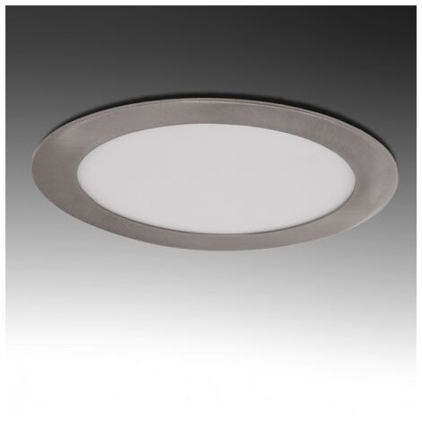 Pannello led rotondo 18w acciaio satinato nickel slim ip20 incasso faretto luce calda bianca naturale Downlight  fredda bianca 6500k