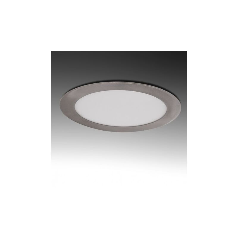 Image of Pannello led rotondo 18w acciaio satinato nickel slim ip20 incasso faretto luce calda bianca naturale Downlight Naturale 4000k