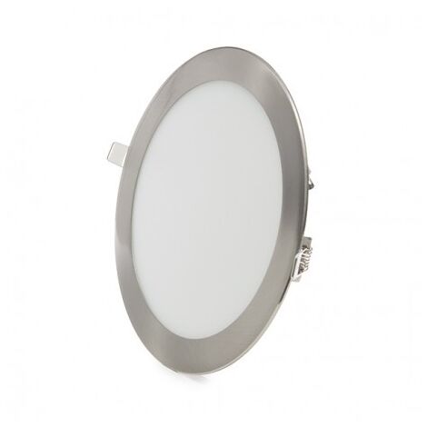 Pannello led rotondo acciaio slim 24w ip20 incasso faro completo driver Downlight  naturale 4500k