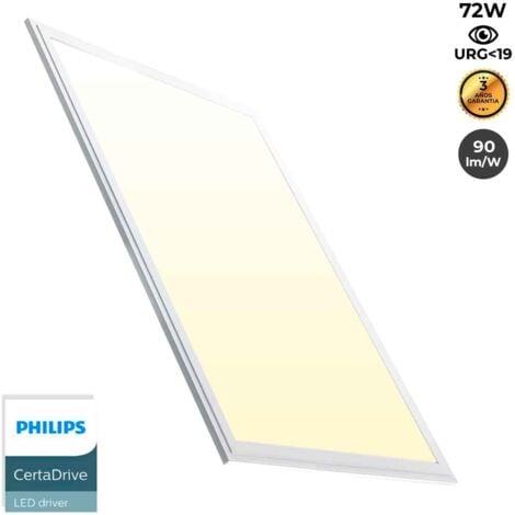 BARCELONA LED Pannello LED slim 120X60cm - Driver PHILIPS - 72W - UGR19 - Bianco Caldo